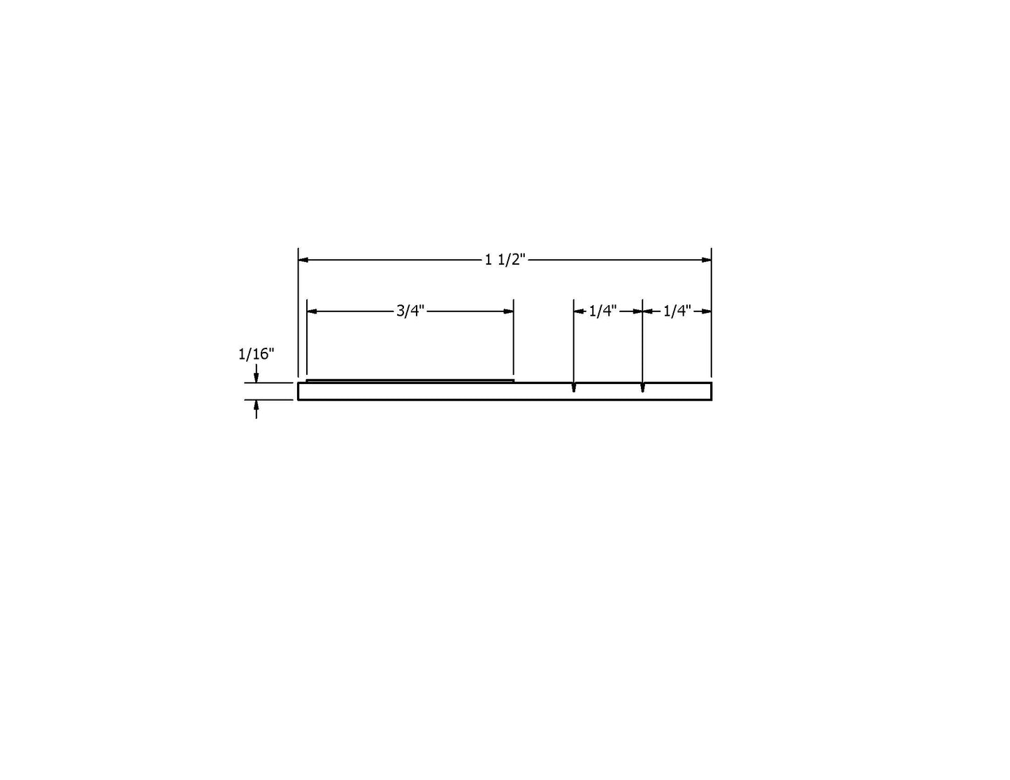 Dimensions for 1.5in Flat Trim, Vinyl, Pre-Taped