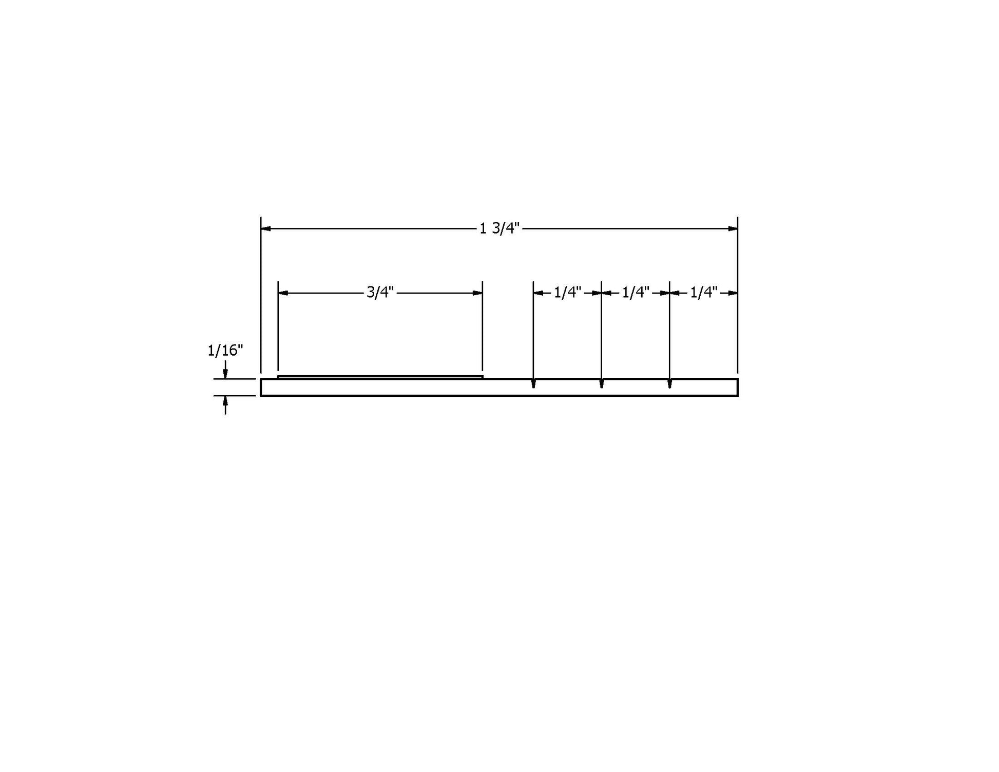 Dimensions for 1.75in Flat Trim, Vinyl, Pre-Taped