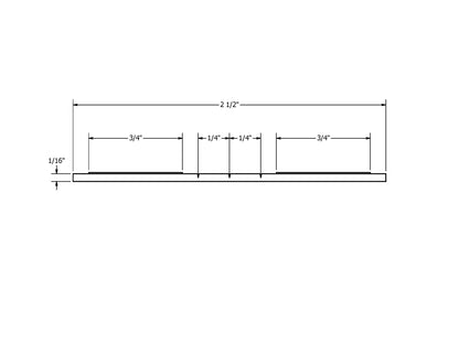 Trim Roll, 2.50" x 250' Vinyl Flat Trim, Double Tape