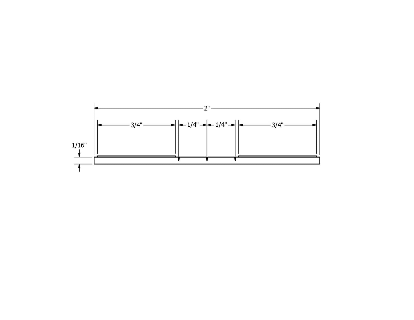 Dimensions for 2in Flat Trim, Vinyl, Double Taped