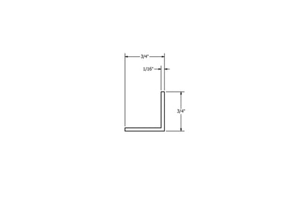 Angle, 90°, .75 x .75, Vinyl Trim