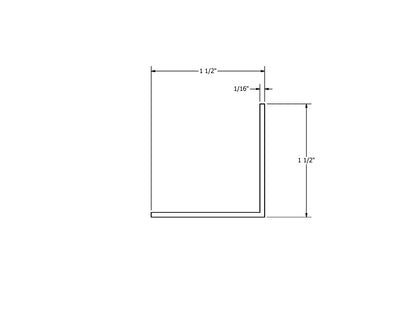 Angle, 90°, 1.5 x 1.5, Vinyl Trim