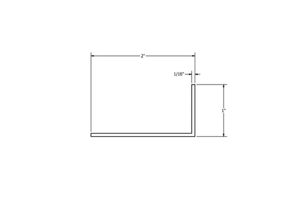 Angle, 90°, 1 x 2, Vinyl Trim