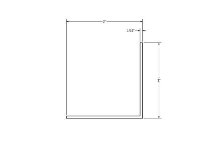 Angle, 90°, 2 x 2, Vinyl Trim