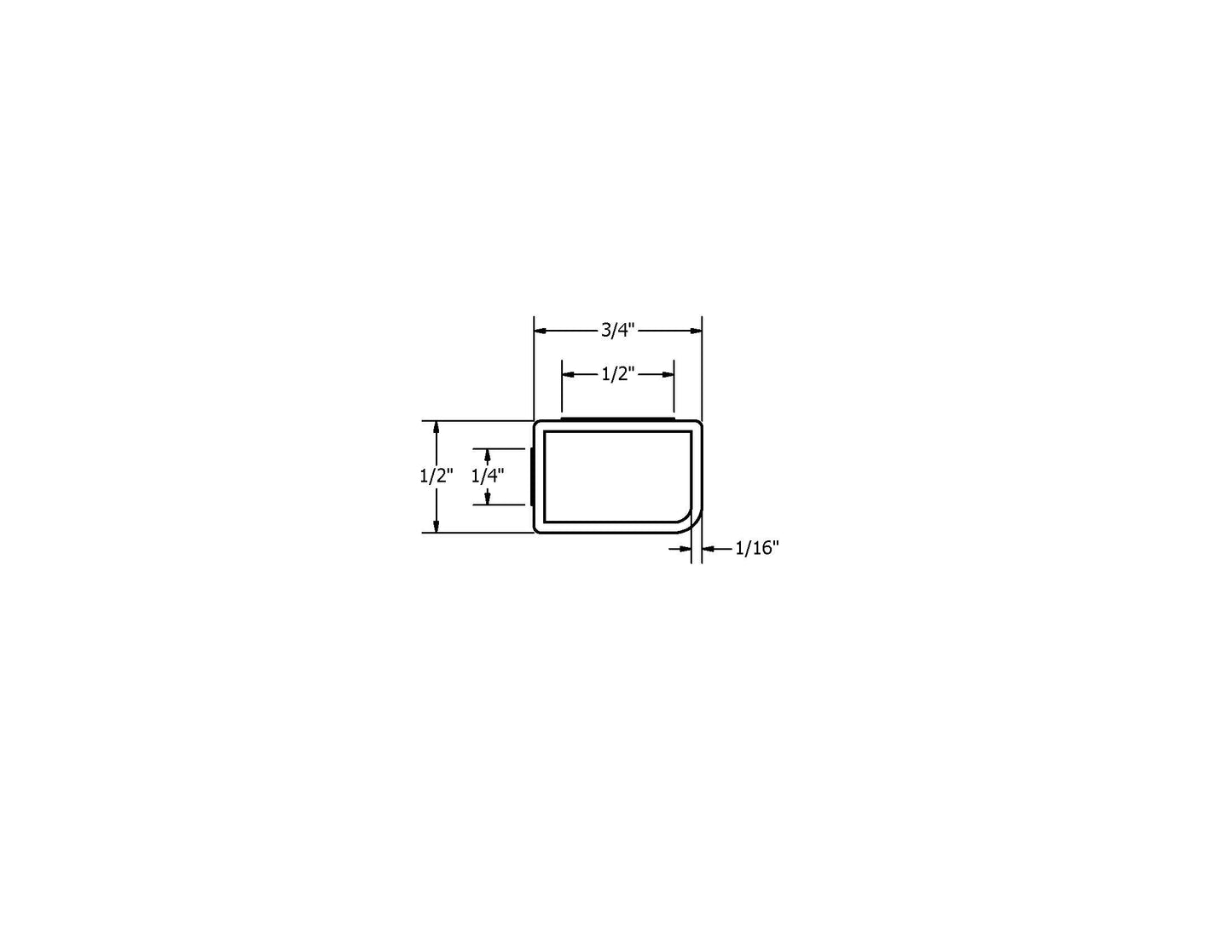 Jamb Extension 1/2 x 3/4, Vinyl, Pre-Taped